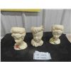 Image 1 : 3 Lady Head Planters 