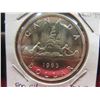 Image 3 : Canada 1963 Dollar .800 Silver AU50