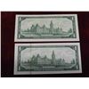 Image 2 : Canada Centennial $1 Bank Notes 1967 with