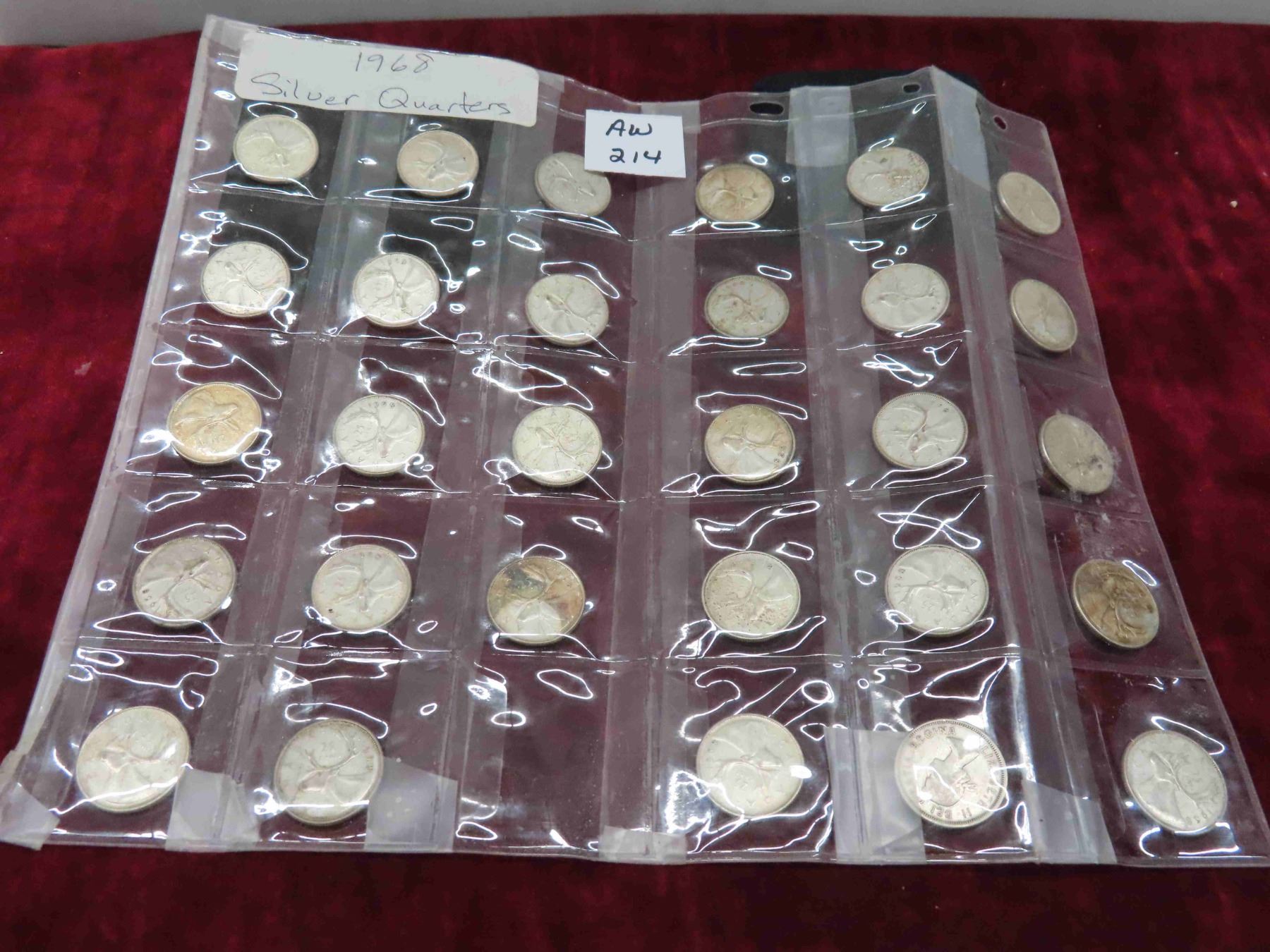 29 1968 Silver Canadian Quarters 29-1968-silver-canadian-quarters