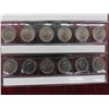 Image 2 : 12 Canadian 2000 Millenium Quarters Commemorating