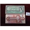 Image 1 : 1954 Dollar Bank Note & 1986 $2 Note Mint 