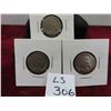 Image 1 : 3 USA 1930s Indian Head Nickels