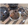 Image 2 : Pallet Lot: 2 Rims Off Dodge ,Hubs ,2 Quad Rails/Rack