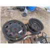 Image 3 : Pallet Lot: 2 Rims Off Dodge ,Hubs ,2 Quad Rails/Rack