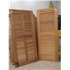 Image 1 : 2 Cedar Wood Shutters/Louverep Doors , Reduce