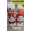 Image 1 : Mr & Mrs. Campbell Soup Dolls With Stands 10" Tall