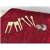 Image 2 : Vintage Cuff Links , Tie Clips , Brass Gold Tee's with