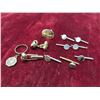 Image 9 : Vintage Cuff Links , Tie Clips , Brass Gold Tee's with