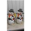 Image 1 : 2 Snow Men Blow Molds with Penguin 