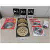 Image 1 : 8 New Saw Blades 7 1/4'' , 8 1/4'' , 3 Washroom Signs 6'' 