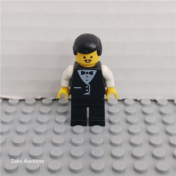 Town Vest Formal - Waiter with Moustache Minifigure