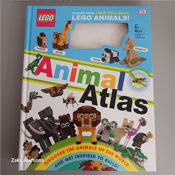 Hardcover Lego Animal Atlas: Discover The Animals Of The World (Lego not included)