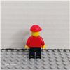 Image 2 : Plain Red Torso with Red Arms, Black Legs, Red Construction Helmet Minifigure