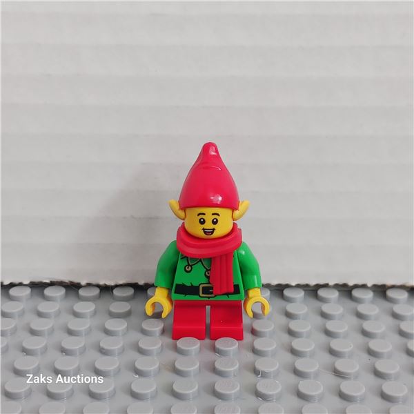 Elf - Red Hat and Scarf, Ice Skates Minifigure