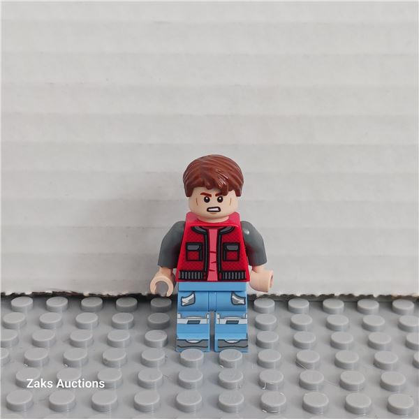 Marty McFly - Red Jacket with Pockets, Dark Bluish Gray Arms Minifigure
