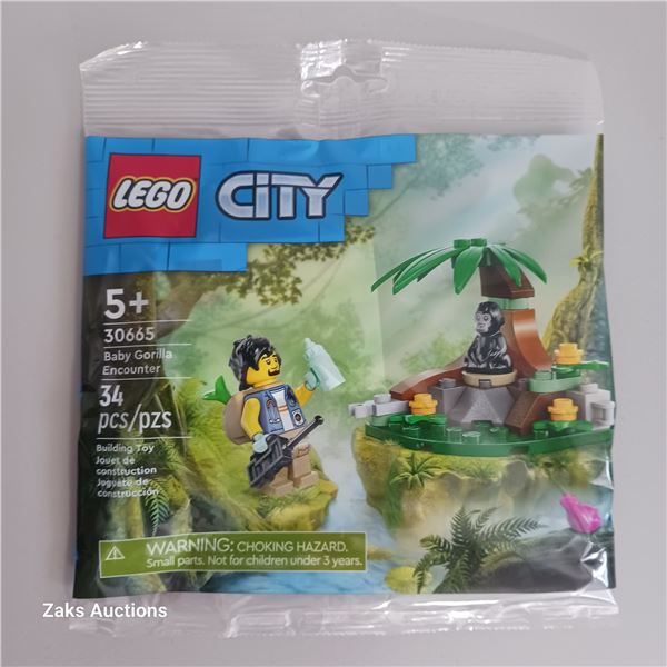 New Lego City Baby Gorilla Encounter (2 Minifigures Included)
