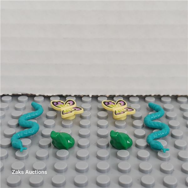 Two Butterfly, Two Frog & Two Turquoise Snake Minis