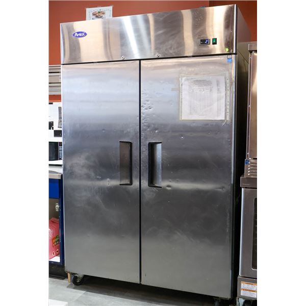 ATOSA STAINLESS STEEL 2-DOOR COOLER ON CASTERS