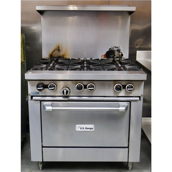 US RANGE 6-BURNER NATURAL GAS RANGE W/ LOWER OVEN
