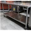 Image 3 : 6FT STAINLESS STEEL WORKTABLE ON CASTERS