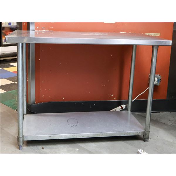 4FT STAINLESS STEEL WORKTABLE W/ UNDERSHELF