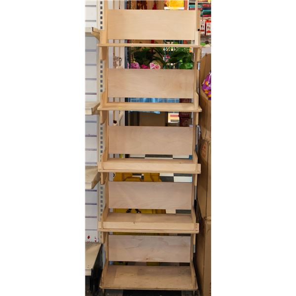 WOOD DISPLAY SHELF