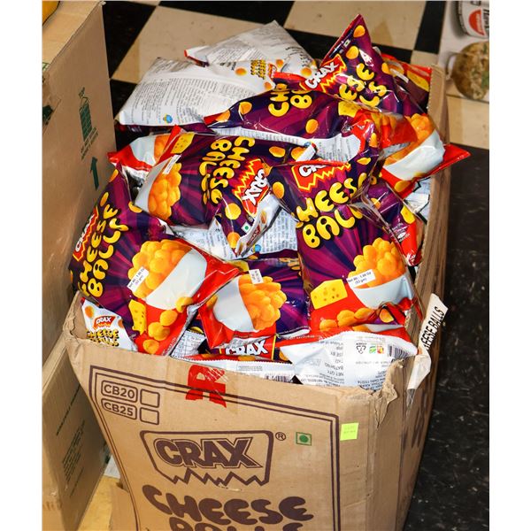 CASE OF CRAX CHEESE BALLS
