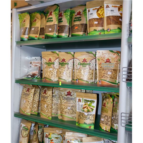 LARGE LOT OF ASSORTED RAISINS & NUTS