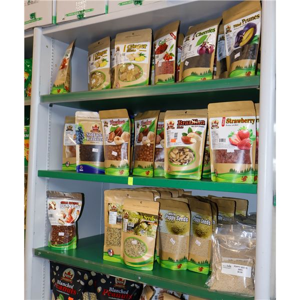 LARGE LOT OF ASSORTED NUTS, SEEDS & COCONUT