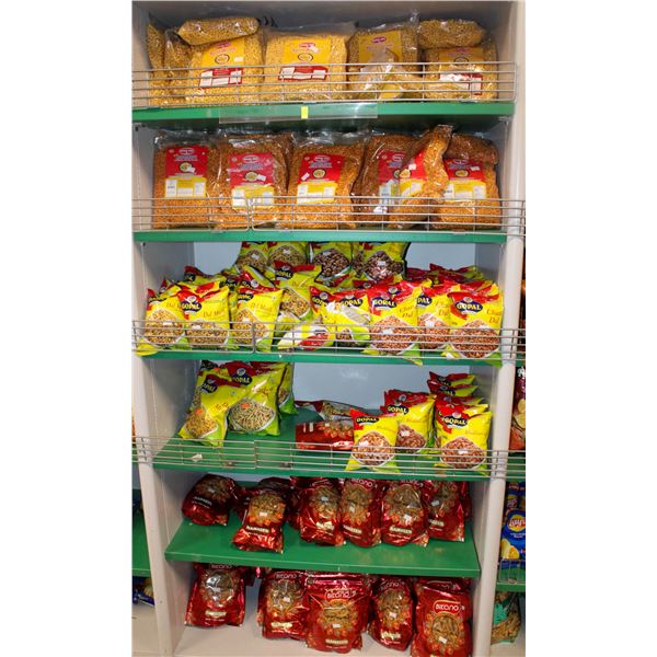 LARGE LOT OF ASSORTED SNACKS, LENTIL MIX