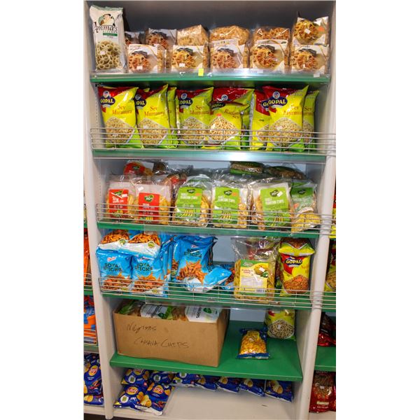 LARGE LOT OF ASSORTED PLANTAIN CHIPS, SNACKS &