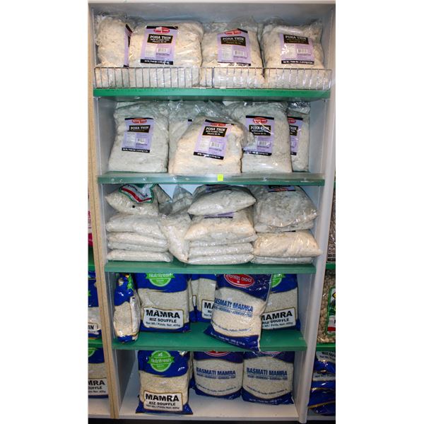 LARGE LOT OF THIN RICE FLAKES & PUFFED RICE