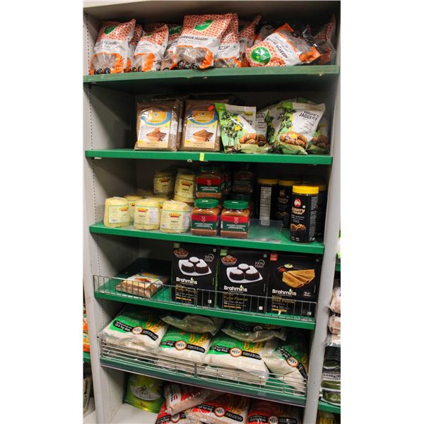 LARGE LOT OF ASSORTED POWDERS & RAW RICE ETC