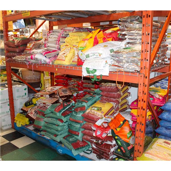 ENTIRE CONTENTS OF PALLET RACK INCL RICE