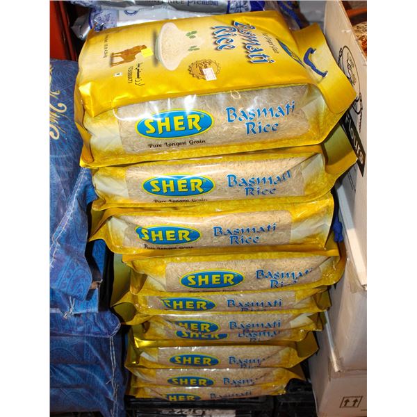 12 10 LB BAGS OF SHER BASMATI RICE