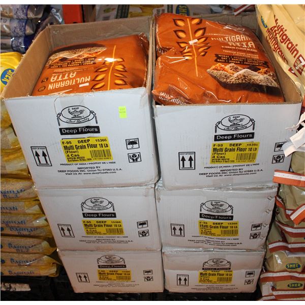 5.5 CASES OF 10LB BAGS OF MULTI GRAIN ATTA