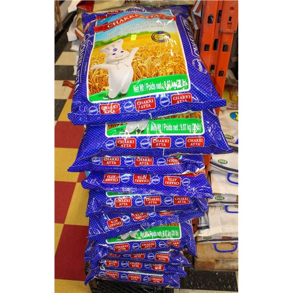 10 20LB BAGS OF PILSBURY WHOLE WHEAT FLOUR