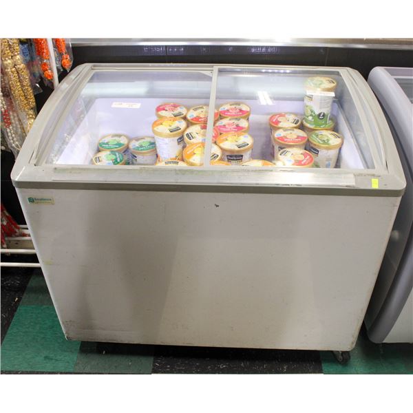 EXCELENCE GLASS TOP FREEZER W/ CONTENTS