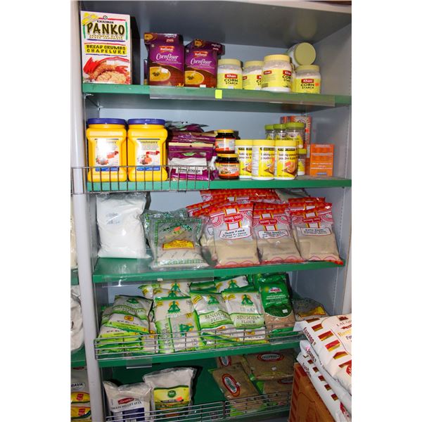 LARGE LOT OF CORN STARCH, FLOUR , BAKING POWDER &E