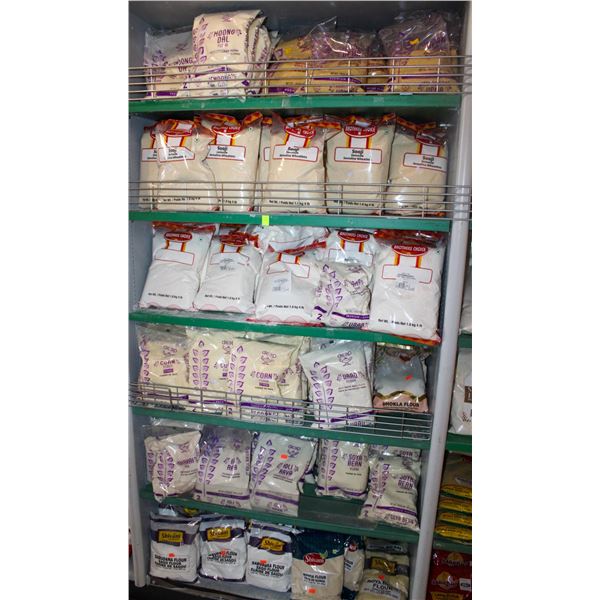 LARGE LOT OF ASSORTED  FLOURS & WHEAT