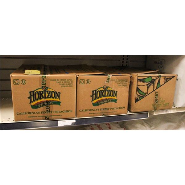 3 FULL CASES OF PISTACHIOS