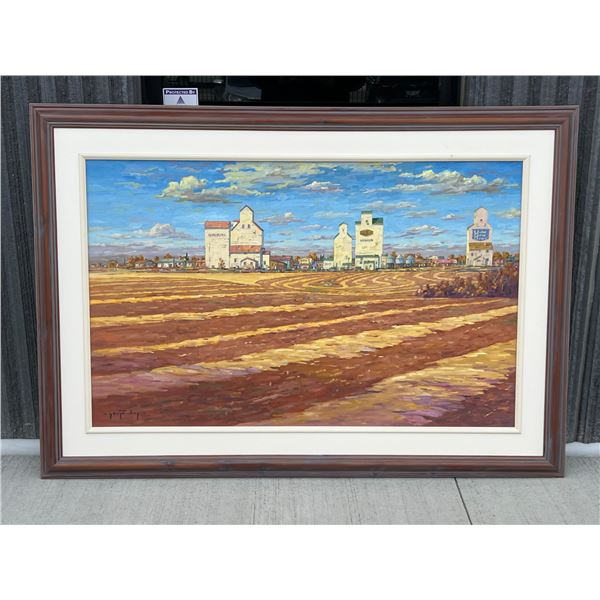 George Buytendorp "Prairie Harvest" Oil Painting - Large Frame approx: 59.25 x 41.5"