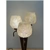 Image 3 : Mid Century Lucite Shade Three Globe Table Lamp - Works, missing one accent piece 25"T 14"W