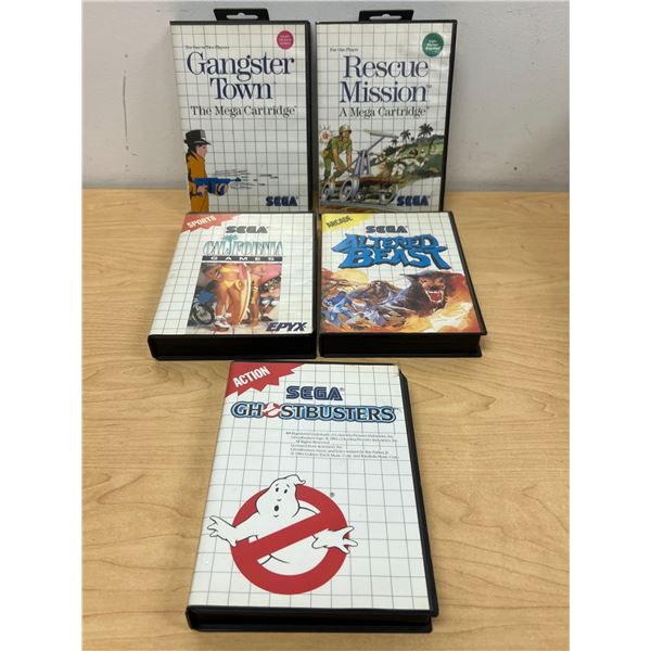 5 SEGA Video Games - Ghostbusters / Altered Beast & more - see all photos. Not tested