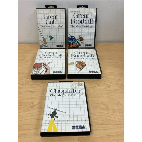 5 SEGA Video Games - Golf / Football / Basketball & more - see all photos. Not tested