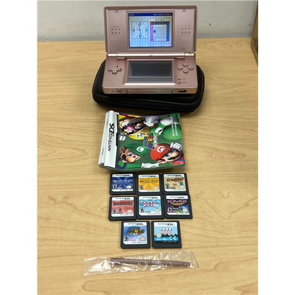 Nintendo DS Lite With Charger / Games & Accessories - not tested, see all photos