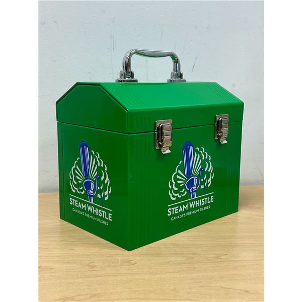 Steam Whistle Beer Embossed Metal Storage Box - Approx: 9.25x6.5"T & 8"T