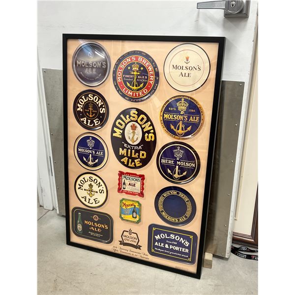 200th Anniversary Molson's Brewery Framed Poster - Approx: 37x25"