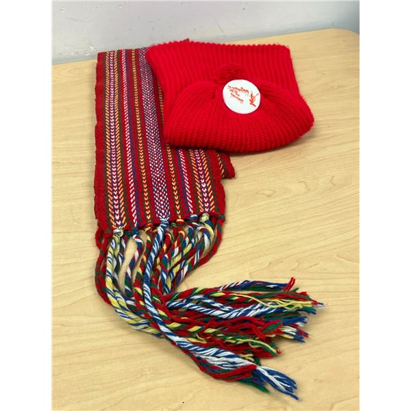 Le Festival Du Voyageur Sash & Toque with Button